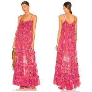 MISA Los Angeles Magdalena Tiered Maxi Dress